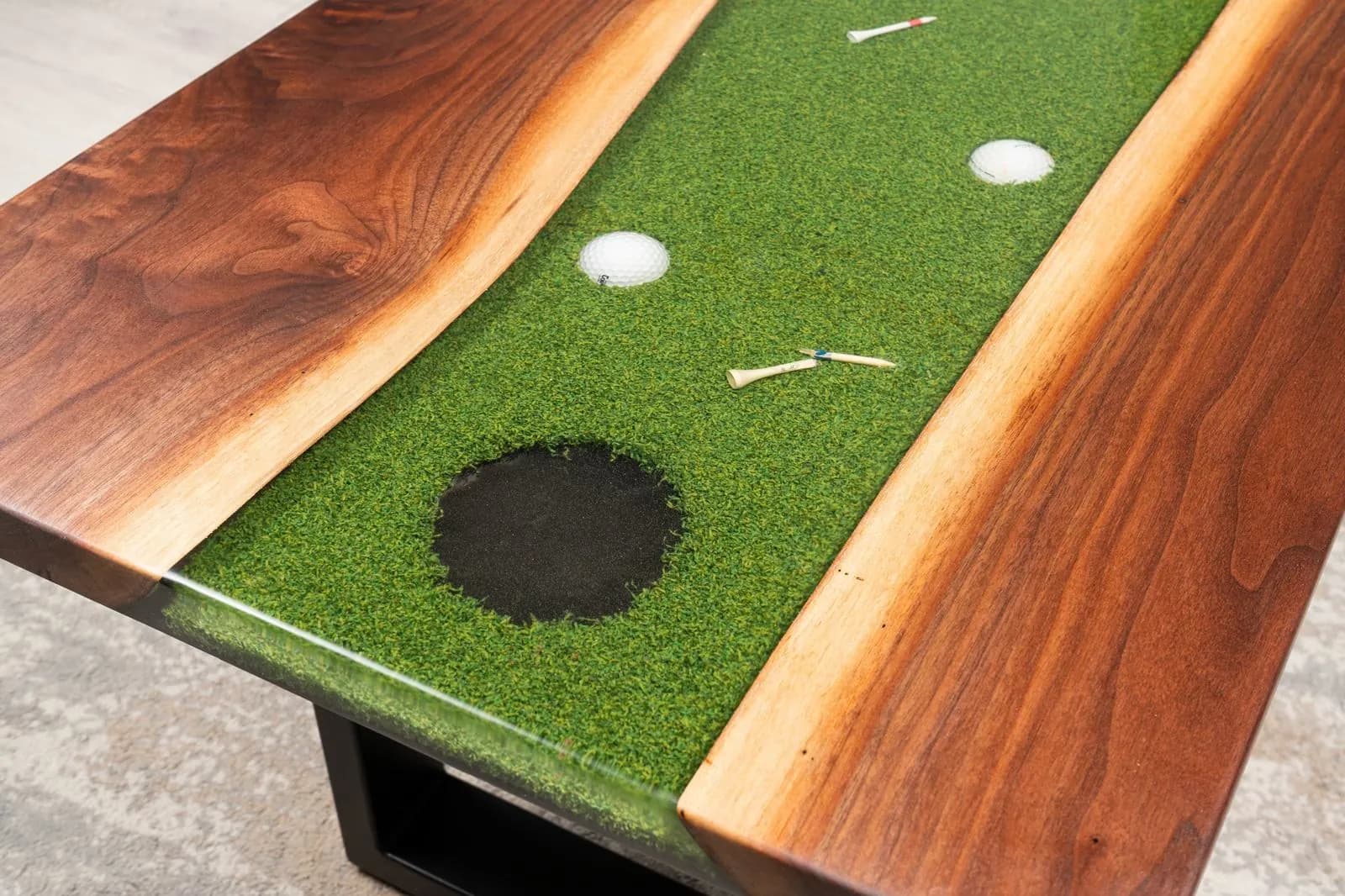 Walnut Epoxy Golf Table — main view